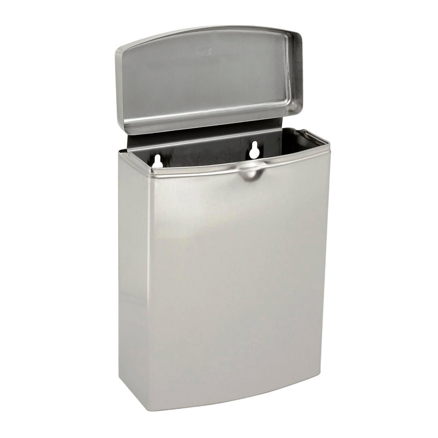 ASI 20852 Commercial Restroom Sanitary Napkin Disposal, Roval-Surface-Mounted, Stainless Steel