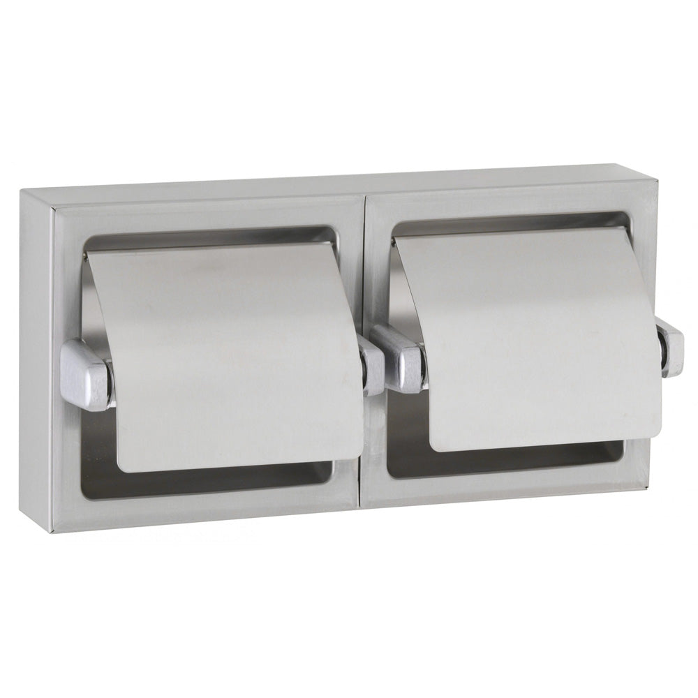 Bobrick B-69997 Commercial Toilet Paper Dispenser w/ Hood, Surface-Mounted, Stainless Steel w/ Satin Finish