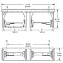 Bobrick B-265 Commercial Double Roll Toilet Paper Dispenser, Surface-Mounted, Stainless Steel - TotalRestroom.com