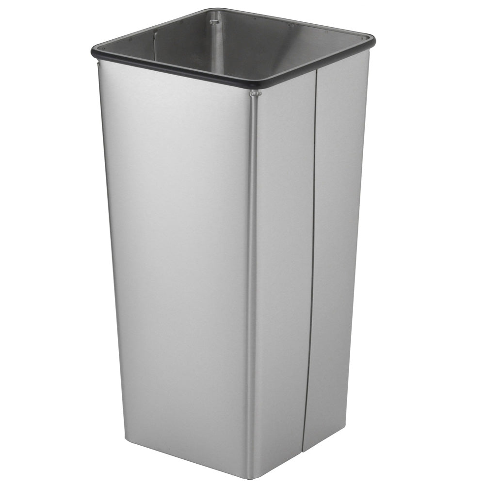Bobrick B-2280 Commercial Restroom Sanitary Waste Bin, 21 Gallon, Free-Standing, Stainless Steel