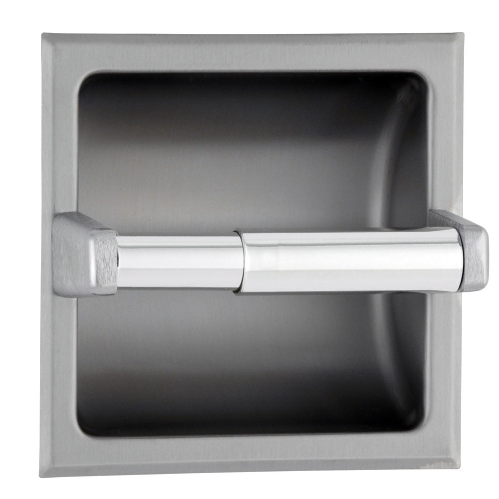 Bobrick B-6677 Commercial Toilet Paper Dispenser, Recessed-Mounted, Stainless Steel w/ Satin Finish