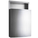 Bobrick B-43644 Commercial Restroom Sanitary Waste Bin, 12.8 Gallon, Recessed-Mounted, 15-7/8" W x 26-1/4" H, 4" D, Stainless Steel