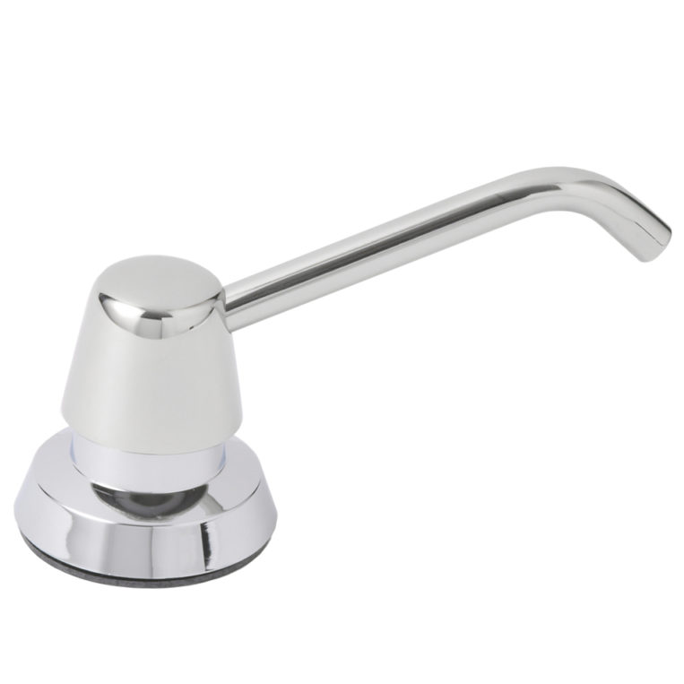 Bobrick B-822 Commercial Liquid Soap Dispenser, Countertop Mounted, Manual-Push, Stainless Steel - 4" Spout Length