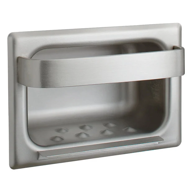 Bobrick B-4390 Heavy-Duty Soap Dish & Bar, Recessed-Mounted, Stainless Steel