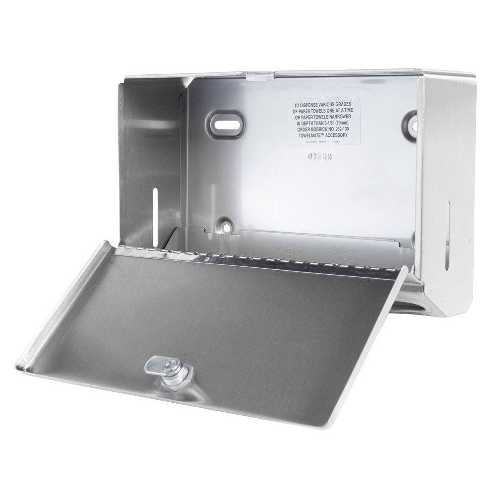 Bobrick B-26212 Commercial Paper Towel Dispenser, Surface-Mounted, Stainless Steel