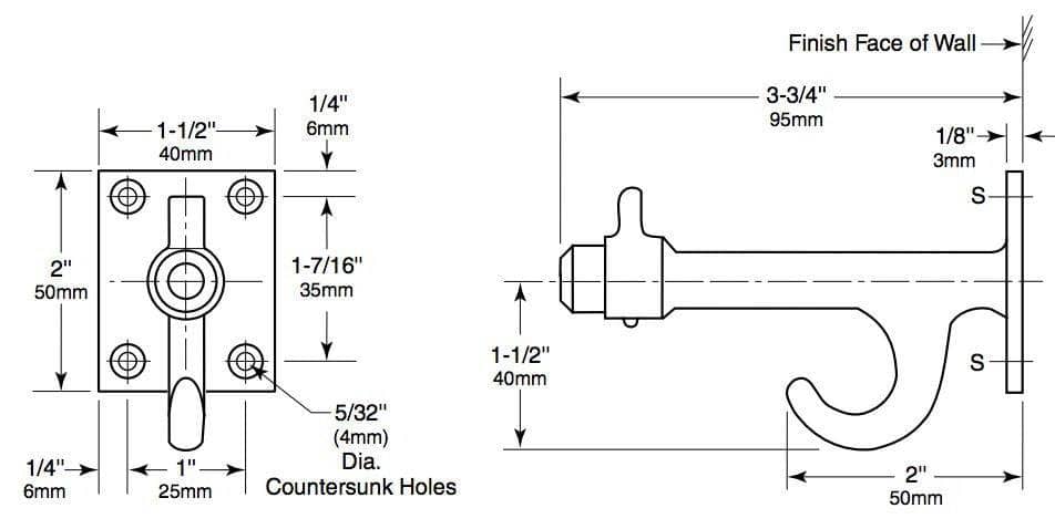 Bobrick B-212 Commercial Clothes & Robe Hook and Bumper, Aluminum - TotalRestroom.com