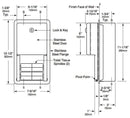 Bobrick B-3888 Commercial Toilet Paper Dispenser, Recessed-Mounted, Stainless Steel w/ Satin Finish - TotalRestroom.com