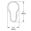 Bradley 9536-00 Shower Curtain Hook, Stainless Steel - TotalRestroom.com