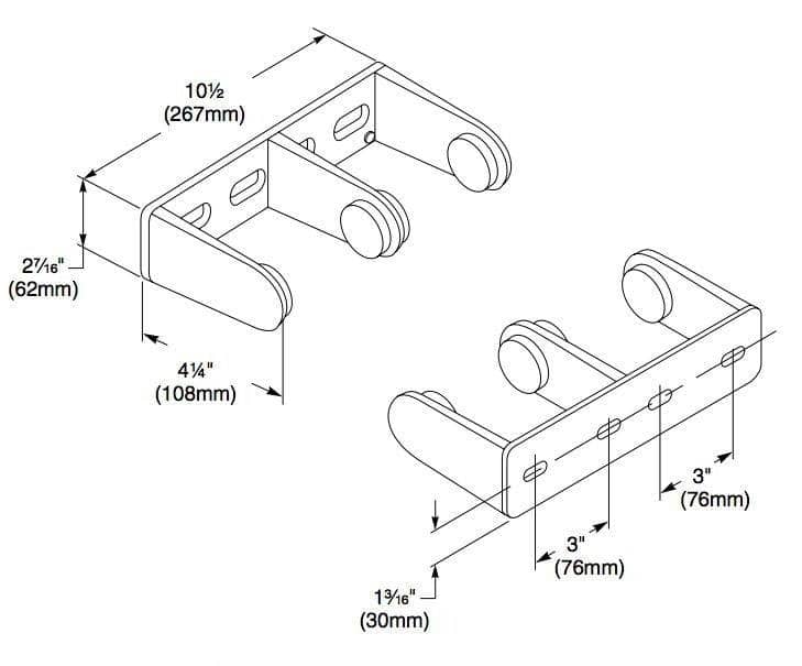 Bradley 522-00 Commercial Double Roll Toilet Paper Dispenser, Surface-Mounted, Metal - TotalRestroom.com