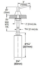 Bradley 6326-68 Commercial Liquid Soap Dispenser, Countertop Mounted, Manual-Push, Stainless Steel - 6" Spout Length - TotalRestroom.com