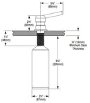 Bradley 6334-00 Commercial Liquid Soap Dispenser, Countertop Mounted, Manual-Push, Stainless Steel - 3.5" Spout Length - TotalRestroom.com