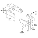 Bradley 505-00 Commercial Toilet Paper Dispenser, Recessed-Mounted, Zinc w/ Nickel Finish - TotalRestroom.com