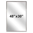 Bradley 780-048300 Commercial Restroom Mirror, Angle Frame, 48" W x 30" H, Stainless Steel w/ Satin Finish - TotalRestroom.com