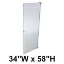Hadrian Restroom Stall Door, Stainless Steel, 34" x 58", Includes 601025 Chrome B/F Out-Swing Hardware Kit - 510034-900