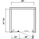 Scranton Toilet Partition, 1 ADA Between Wall Compartment, Plastic, 60"W x 61-1/4"D, BWADA-PL-SCRANTON - TotalRestroom.com