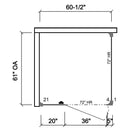 Scranton Toilet Partition, 1 ADA In Corner Compartment, Plastic, 60"W x 61-1/4"D, ICADA-PL-SCRANTON - TotalRestroom.com