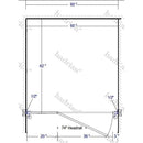 Hadrian Toilet Partition, 1 ADA Between Wall Compartment, Stainless Steel, 60"W x 61 1/4"D - BWADA-SS-HADRIAN - TotalRestroom.com