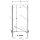 Hadrian Toilet Partition, 1 Between Wall Compartment, Stainless Steel, 36"W x 61 1/4"D - BW13660-SS-HADRIAN - TotalRestroom.com