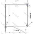 Hadrian Toilet Partition, 1 ADA In Corner Compartment, Stainless Steel, 60"W x 61 1/4"D - ICADA-SS-HADRIAN - TotalRestroom.com