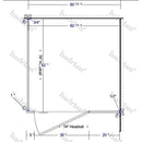 Hadrian Toilet Partition, 1 ADA In Corner Compartment, Stainless Steel, 60"W x 61 1/4"D - ICADA-SS-HADRIAN - TotalRestroom.com