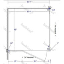 Hadrian Toilet Partition, 1 ADA In Corner Compartment, Metal, 60"W x 61 1/4"D - ICADA-HADRIAN - TotalRestroom.com