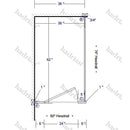 Hadrian Toilet Partition, 1 In Corner Compartment, Stainless Steel, 36"W x 61 1/4"D - IC13660-SS-HADRIAN - TotalRestroom.com