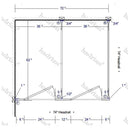 Hadrian Toilet Partition, 2 In Corner Compartments, Stainless Steel, 72"W x 61 1/4"D - IC23660-SS-HADRIAN - TotalRestroom.com