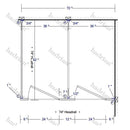Hadrian Toilet Partition, 2 In Corner Compartments, Stainless Steel, 72"W x 61 1/4"D - IC23660-SS-HADRIAN - TotalRestroom.com