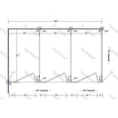 Hadrian Toilet Partition, 3 In Corner Compartments, Plastic, 108"W x 61-1/4"D - IC33660-PL-HADRIAN - TotalRestroom.com