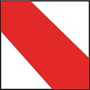NMC TAPE, HAZARD STRIPE, RED/WHT, 2"X18 YD - T20318 - TotalRestroom.com