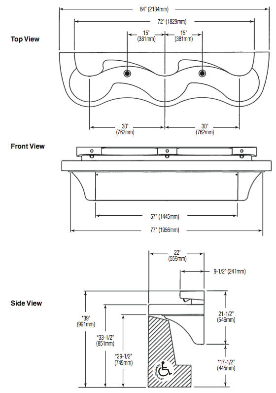 Bradley MG-3 Handwashing Lavatory