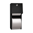 ASI 0030-41 Matte Black - Toilet Tissue Dispenser - Twin Hide-A-Roll - Surface Mounted