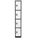 Alpine ADI629-204-B-W 4 Door Locker, Black with White Doors