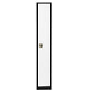 Alpine ADI629-201-B-W Single Door Locker, Black with White Doors