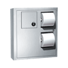 ASI 04833 Combination Toilet Paper Dispenser /Napkin Disposal, Surface-Mounted, Stainless Steel