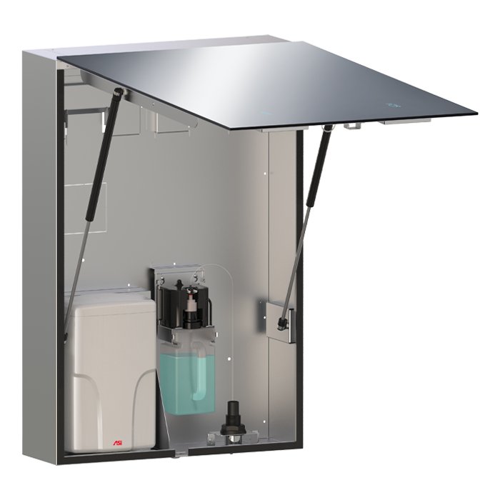 ASI Velare (0661-1) Behind the Mirror System w/ Liquid Soap Dispenser and 110-120V Hand Dryer - 0661-1