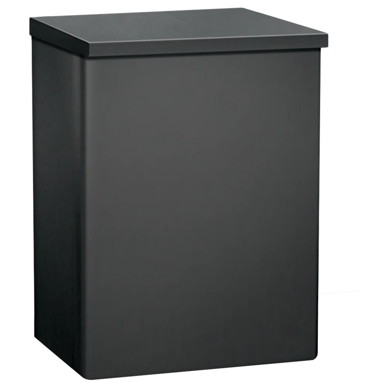ASI 0852-41 Matte Black Commercial Restroom Sanitary Napkin Disposal, Surface-Mounted, Stainless Steel