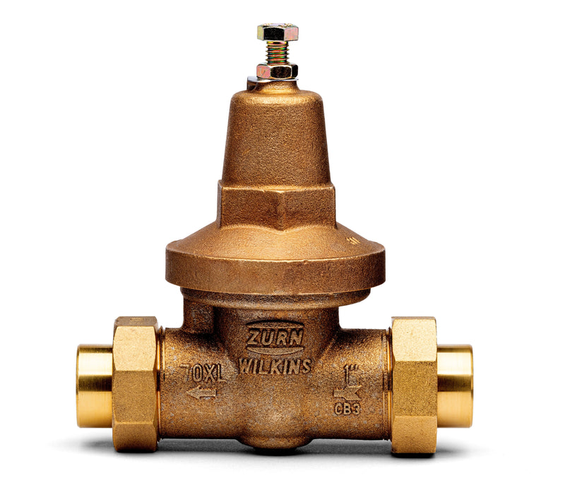 Zurn 1-70XLDUC 1" 70XL Pressure Reducing Valve with Double Union FNPT Connection and FC (Cop/ Sweat) Union Connection