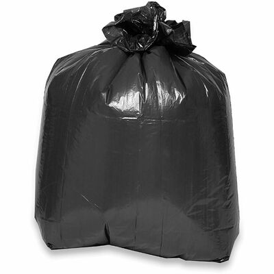 Genuine Joe GJO04046 Low-Density Liners, Large Size, 45 gal Capacity, 46" L x 40" W x 0.70 mil (18 Micron) Thickness, Brown, Black, 40/Carton