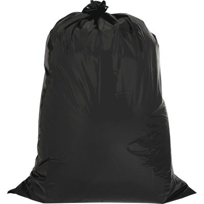 Genuine Joe GJO02311 Heavy Duty Contractor Bags, Large Size, 42 gal Capacity, 48" L x 33" W x 2.50 mil (63 Micron) Thickness, Low-Density, Black, Kitchen, 20/Box