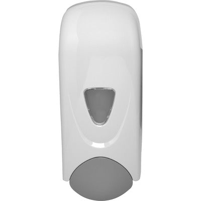Genuine Joe GJO08950 Foam-Eeze Foam Soap Dispenser, Manual, 1.06 qt Capacity, Refillable, Site Window, Durable, Gray, White