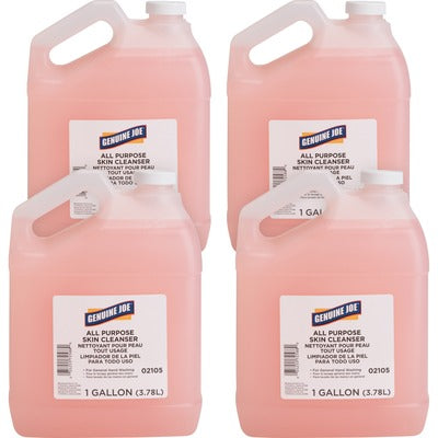 Genuine Joe GJO02105CT All Purpose Skin Cleanser, 1 gal, Hand, Skin, Pink, 4/Carton