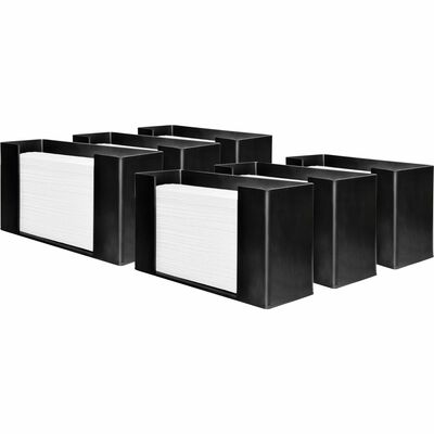 Genuine Joe GJO11524CT Folded Paper Towel Dispenser, C Fold, Multifold Dispenser, 6.8" Height x 11.5" W x 4.1" D, Acrylic, Black, Wall-Mountable, 9/Carton