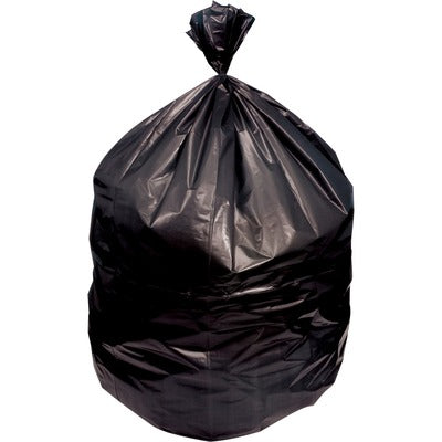 Genuine Joe GJO02861 Heavy Duty Trash Can Liners, 60 gal Capacity, 58" L x 38" W x 2 mil (51 Micron) Thickness, Low-Density, Black, Resin, Waste Disposal, 100/Carton