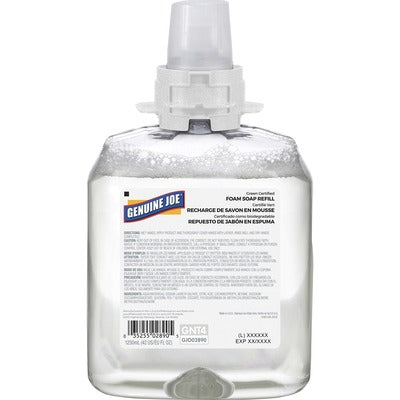 Genuine Joe GJO02890 Green Certified Soap Refill, Fragrance-free Scent, 1.32 quart, Hand, Skin, Clear