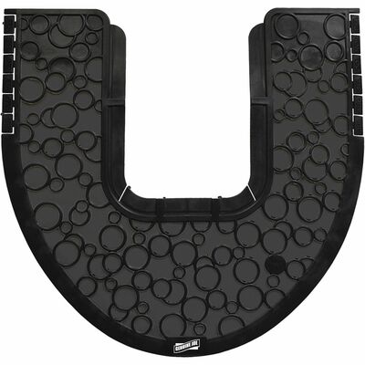 Genuine Joe GJO85200 Deodorizing Commode Mat, Bathroom, Commode, Restroom, Urinal, Floor, 1.81" Length x 22.63" W x 22.250" D, Black, 6/Carton