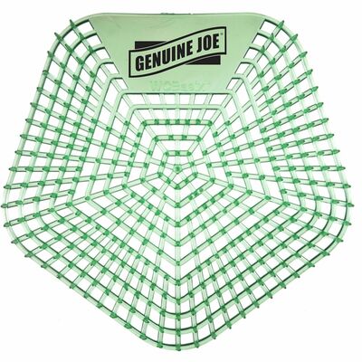 Genuine Joe GJO85185 Urinal Screens, Lasts upto 30 Days, Dual Sided Design, Green, 10/Carton