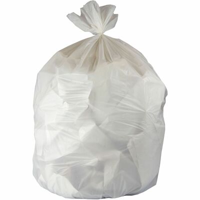 Genuine Joe GJO51100 Linear Low-Density Can Liners, 30" L x 36" W x 0.75 mil (19 Micron) Thickness, White, Linear Low-Density Polyethylene (LLDPE), Polyethylene