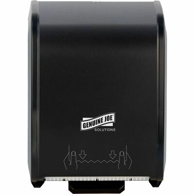 Genuine Joe GJO99703 Solutions Touchless Manual Towel Dispenser, Black, Touchless, Refillable