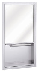 Bradley 155-100000 Mirror And Towel Dispenser Semi-Recessed